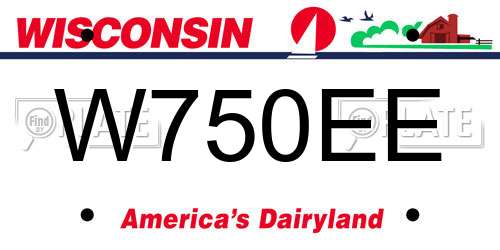W750EE Wisconsin License Plate