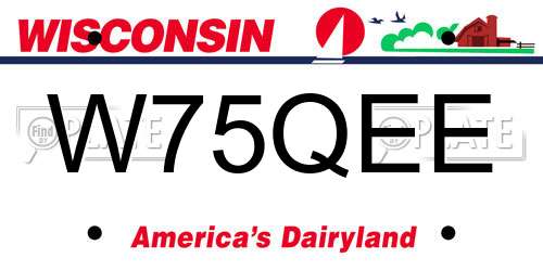 W75QEE Wisconsin License Plate