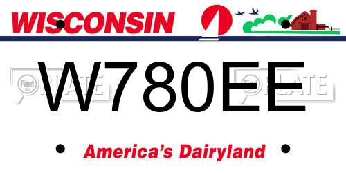 W780EE Wisconsin License Plate
