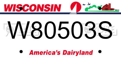 W80503S Wisconsin License Plate