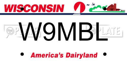 W9MBL Wisconsin License Plate