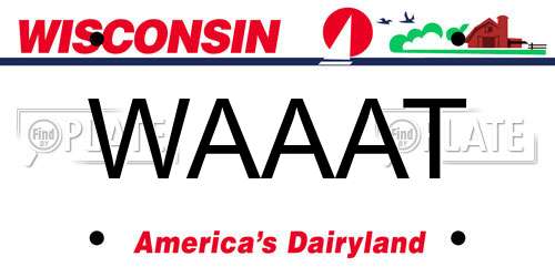 WAAAT Wisconsin License Plate