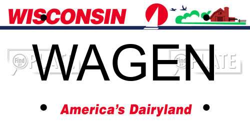 WAGEN Wisconsin License Plate