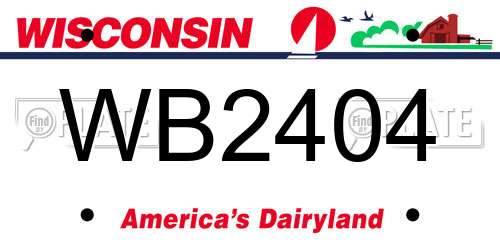 WB2404 Wisconsin License Plate