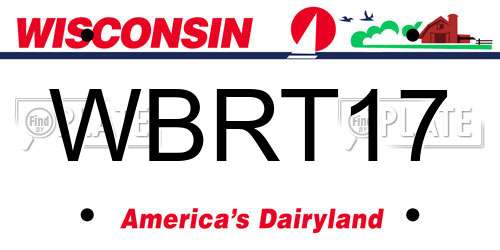 WBRT17 Wisconsin License Plate
