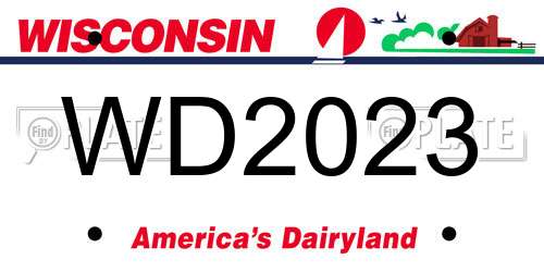 WD2023 Wisconsin License Plate
