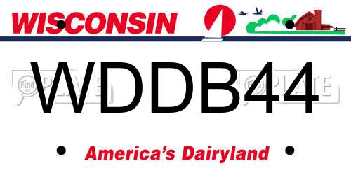 WDDB44 Wisconsin License Plate