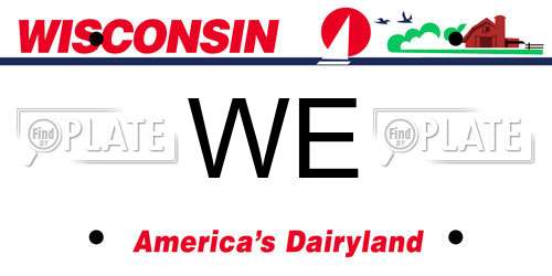 WE Wisconsin License Plate