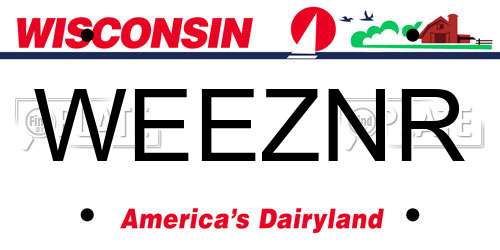 WEEZNR Wisconsin License Plate
