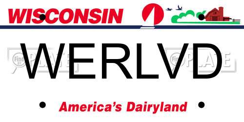 WERLVD Wisconsin License Plate