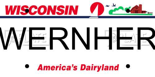 WERNHER Wisconsin License Plate