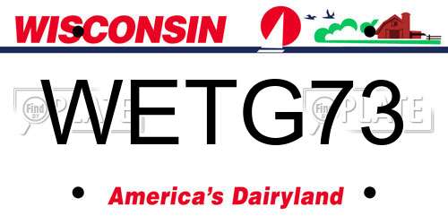 WETG73 Wisconsin License Plate