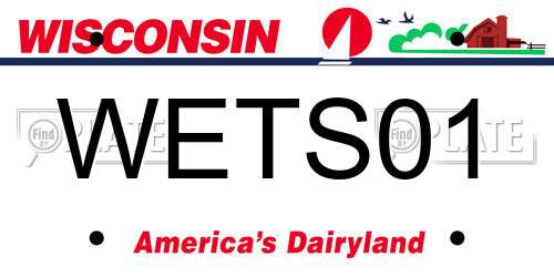WETS01 Wisconsin License Plate