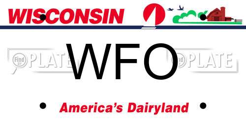 WFO Wisconsin License Plate