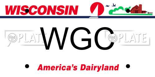WGC Wisconsin License Plate