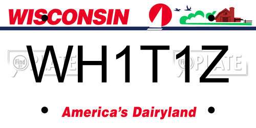 WH1T1Z Wisconsin License Plate