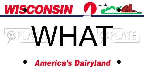 WHAT Wisconsin License Plate