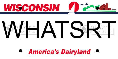 WHATSRT Wisconsin License Plate