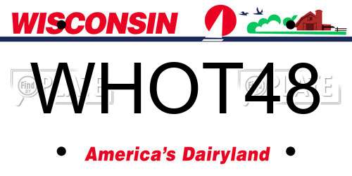 WHOT48 Wisconsin License Plate