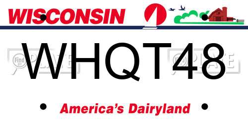 WHQT48 Wisconsin License Plate