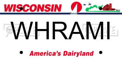 WHRAMI Wisconsin License Plate