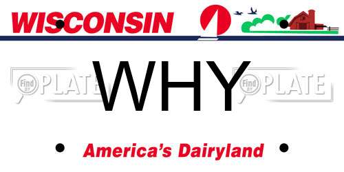 WHY Wisconsin License Plate