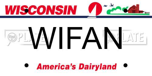 WIFAN Wisconsin License Plate