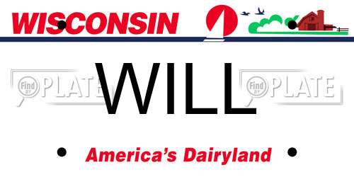 WILL Wisconsin License Plate