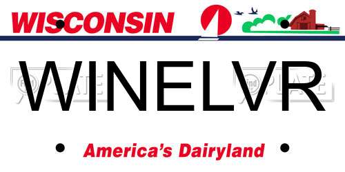WINELVR Wisconsin License Plate