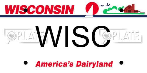 WISC Wisconsin License Plate