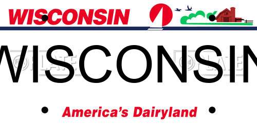 WISCONSIN Wisconsin License Plate