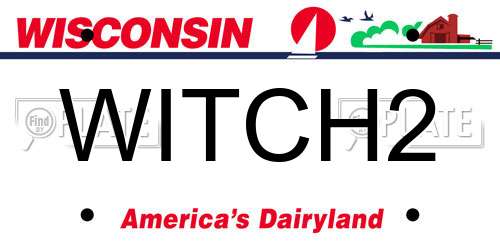 WITCH2 Wisconsin License Plate