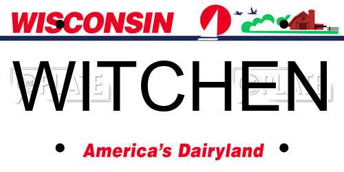 WITCHEN Wisconsin License Plate