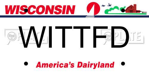 WITTFD Wisconsin License Plate