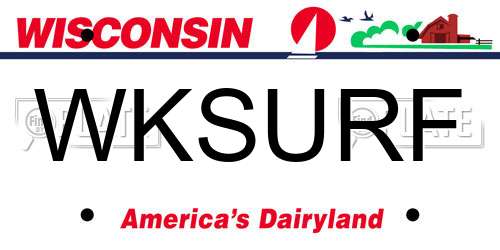 WKSURF Wisconsin License Plate