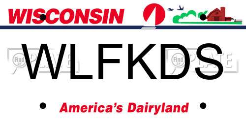 WLFKDS Wisconsin License Plate