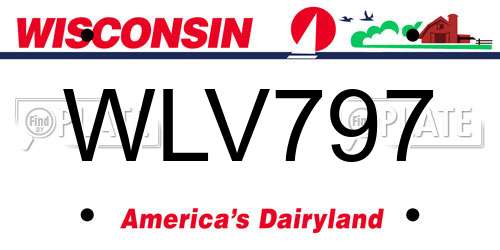 WLV797 Wisconsin License Plate