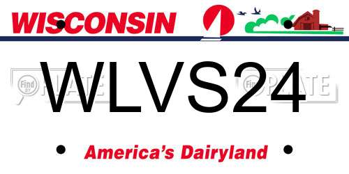 WLVS24 Wisconsin License Plate
