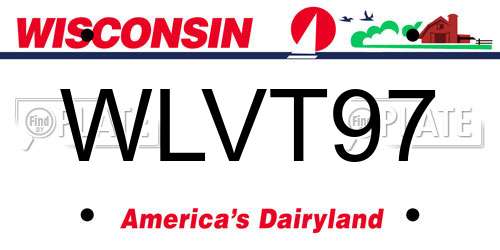 WLVT97 Wisconsin License Plate