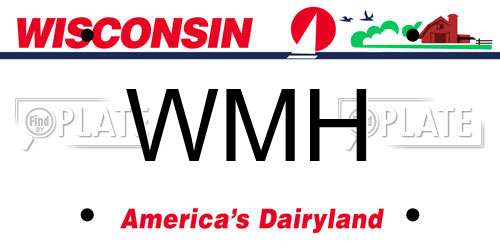WMH Wisconsin License Plate
