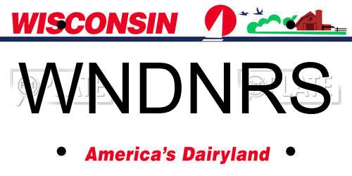 WNDNRS Wisconsin License Plate