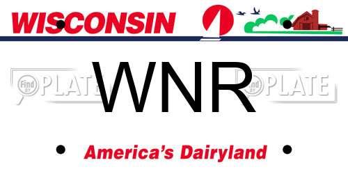 WNR Wisconsin License Plate