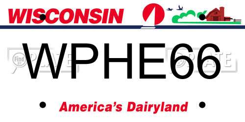 WPHE66 Wisconsin License Plate
