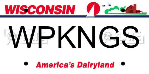 WPKNGS Wisconsin License Plate