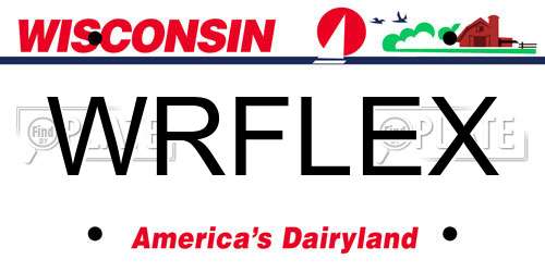 WRFLEX Wisconsin License Plate