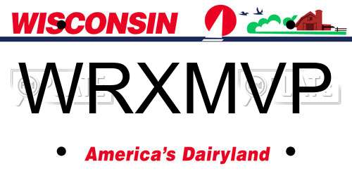 WRXMVP Wisconsin License Plate