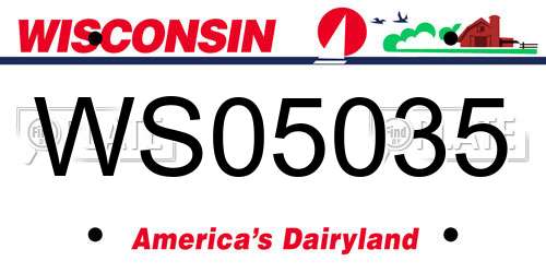WS05035 Wisconsin License Plate