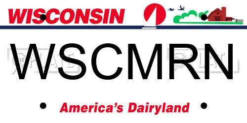 WSCMRN Wisconsin License Plate