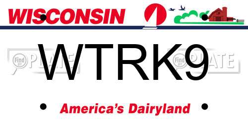 WTRK9 Wisconsin License Plate