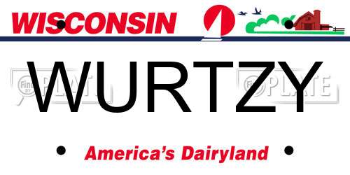 WURTZY Wisconsin License Plate
